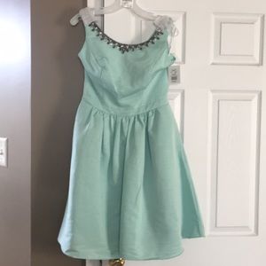 Mint green bridamaids dress